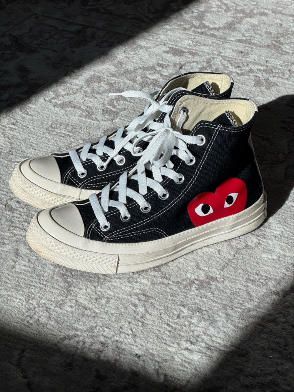Comme des Garçons Play x Converse Chuck Taylor 70 High in Black - Women’s sz 7